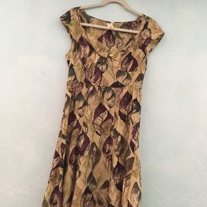 Cap sleeve silk Anthropologie dress